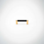 Bold, Black & Gold Knurled Cabinet Pulls Go BOLD in your home!Our Bold, Black and "gold" cabinet pull brings a modern feel to your cabinetry. Its two-toned style is visually fresh, while its knurled matpullBold, Black & Gold Knurled Solid Brass Cabinet Pulls