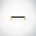 Bold, Black & Gold Knurled Cabinet Pulls Go BOLD in your home!Our Bold, Black and "gold" cabinet pull brings a modern feel to your cabinetry. Its two-toned style is visually fresh, while its knurled matpullBold, Black & Gold Knurled Solid Brass Cabinet Pulls