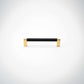 Bold, Black & Gold Knurled Solid Brass Cabinet Pulls