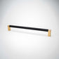 Bold, Black & Gold Knurled Solid Brass Appliance Pulls