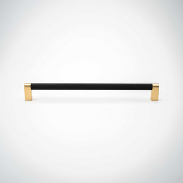 Knurled Black & Brass Pulls | Inspire Hardware Matte Black with Satin Brass (gloss lacquer) / 5" Knurled Black & Brass Pulls | Inspire Hardware Matte Black with Satin Brass (gloss lacquer) / 5"