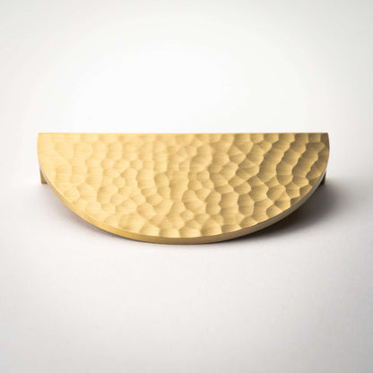 Hammered, Solid Brass Half Moon Pulls