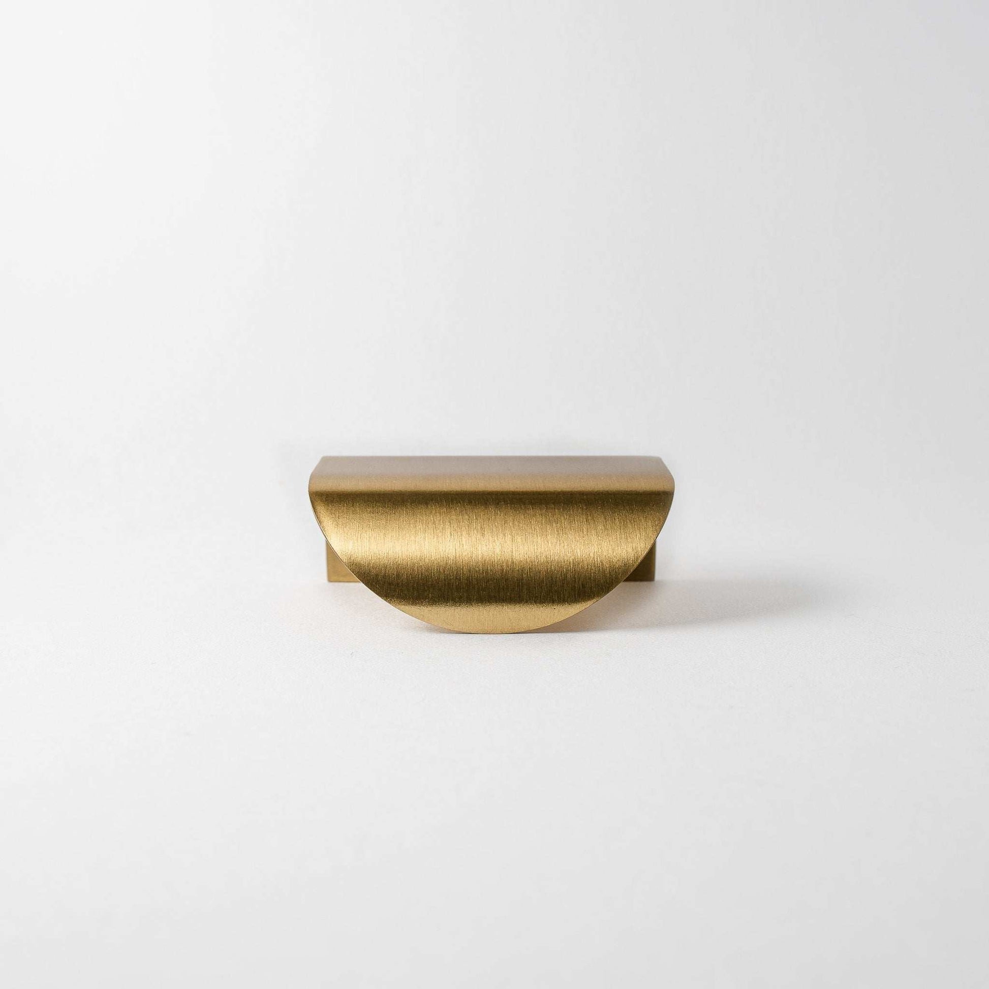 Curve Pull, Satin Brass Cabinet Pull - Inspire Hardware