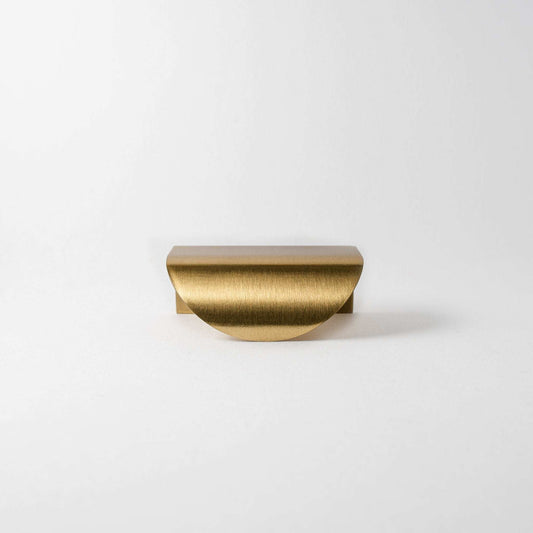Curve Pull, Satin Brass Cabinet Pull - Inspire Hardware