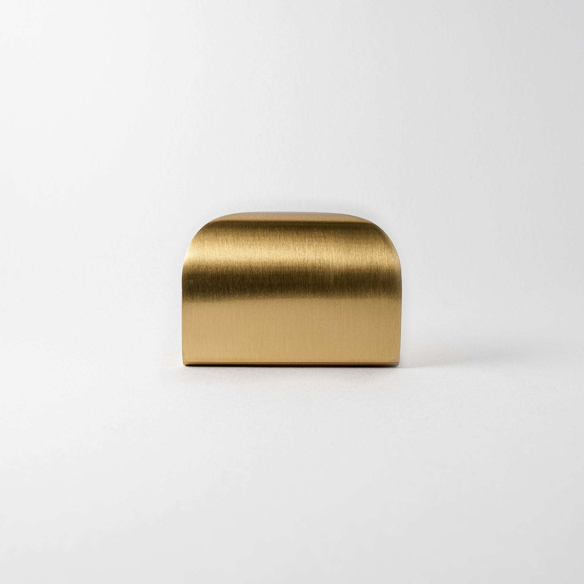 Curve Pull, Satin Brass Cabinet Pull - Inspire Hardware