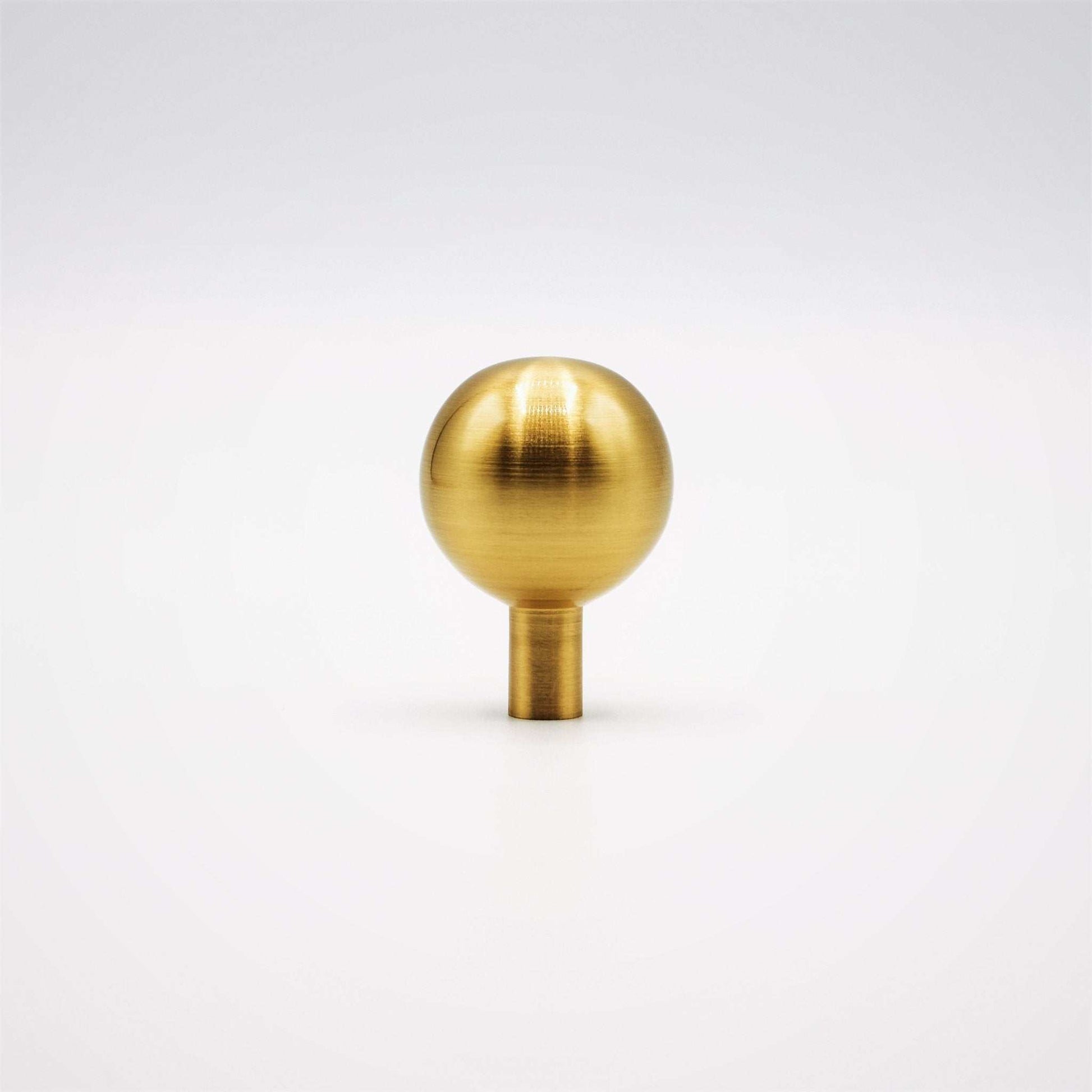 Dumas, Satin Brass Ball Knob - Inspire Hardware