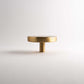 Large round satin brass knob made of solid brass | Inspire Hardware | Available in many sizes and finishes - polished brass, satin brass, antique brass, polished nickel, oil rubbed bronze, matte black