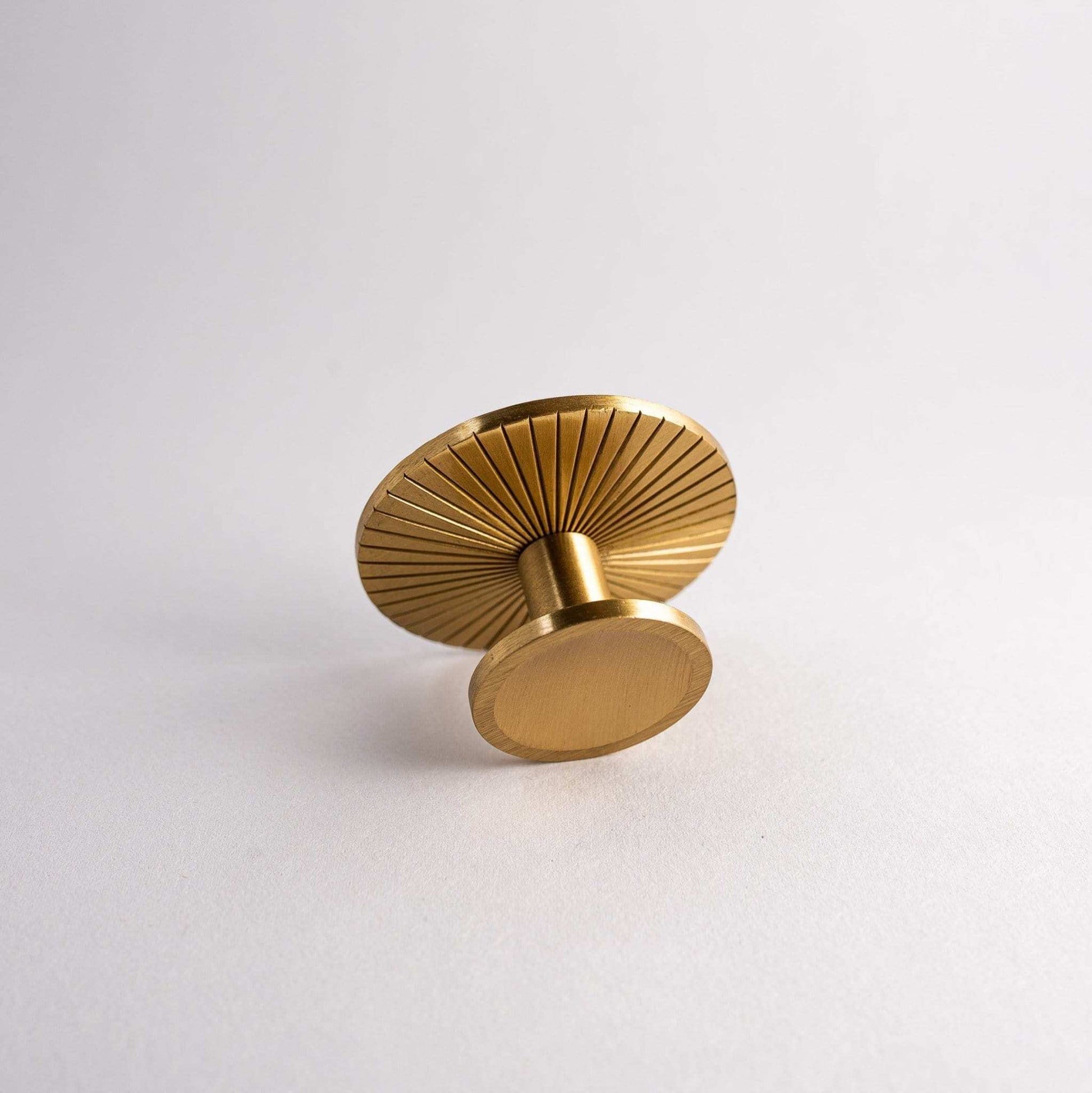 Brass Cabinet Knobs, Sunburst, Solid Brass, Available in Two