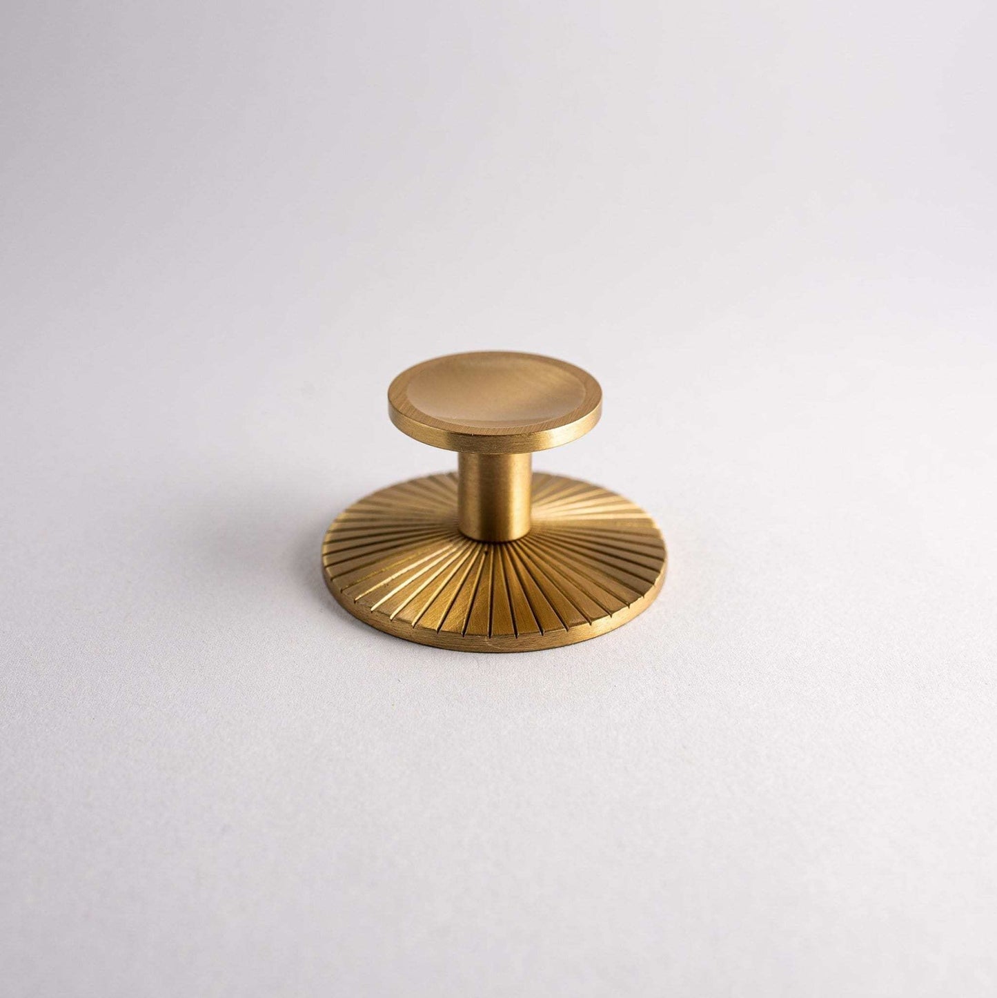 solid brass kitchen cabinet knob | satin brass brass knob for transitional cabinets | dresser knob