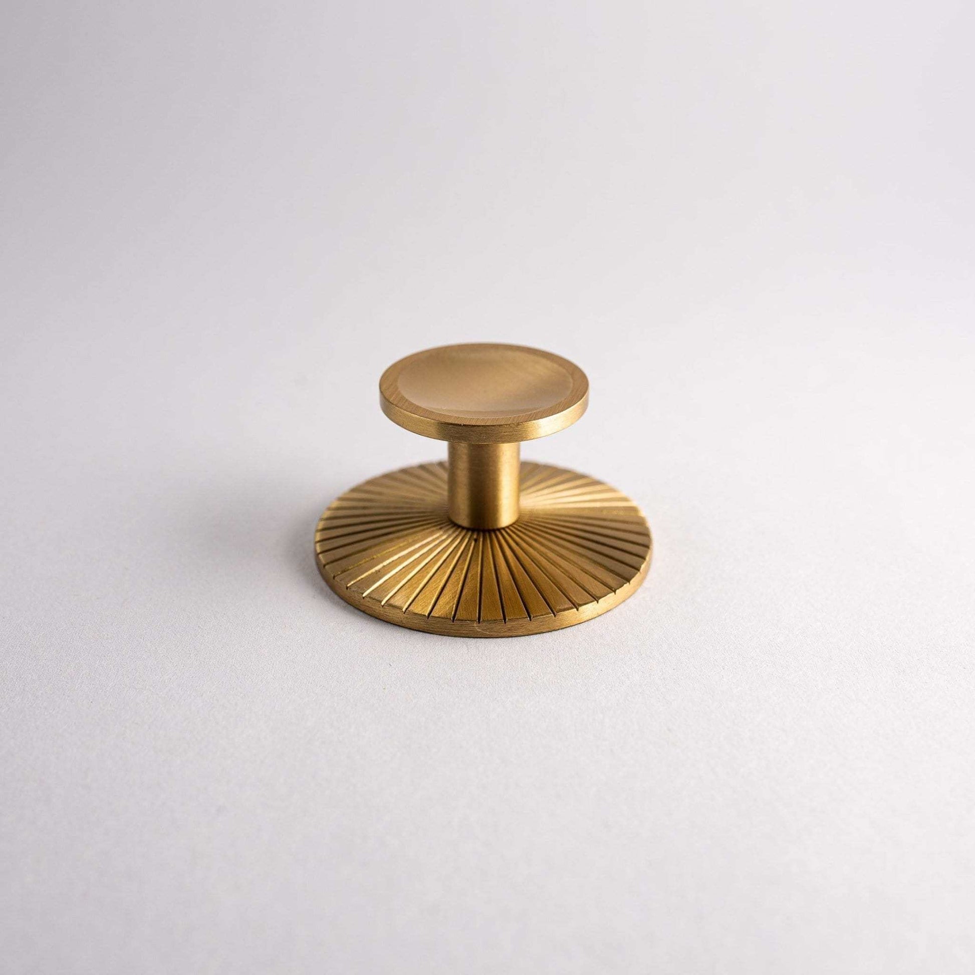 Brass Cabinet Knobs, Sunburst, Solid Brass, Available in Two