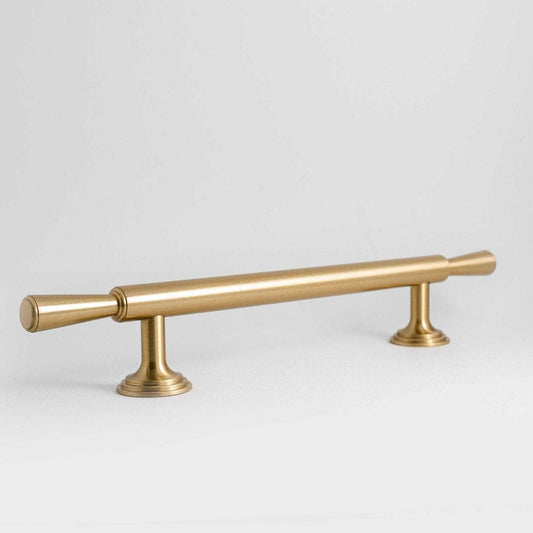 Bold, Knurled Matte Black and Brushed Brass Cabinet Pull, Solid Brass, 26  1/2 – Inspire Hardware